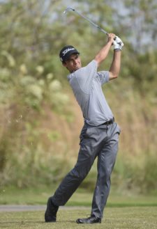 RIO HATO, PANAMA - MARCH 18: Edward Figueroa of Puerto Rico hits from the 12th hole fairway during the second round of the PGA TOUR Latinoamerica Lexus Panama Classic at Buenaventura Golf Club on March 18, 2016 in Rio Hato, Panama (Enrique Berardi/PGA TOUR)