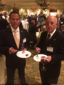 Javier Salaverría (Directivo FVG) y Freddy Alcántara (Presidente FVG) en Cocktail USGA en Augusta