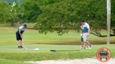 One Putt, two putt, three putts and please somebody hand him a beer