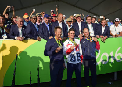 Los medallistas olímpicos (Photo Chris Condo//PGA TOUR/IGF)