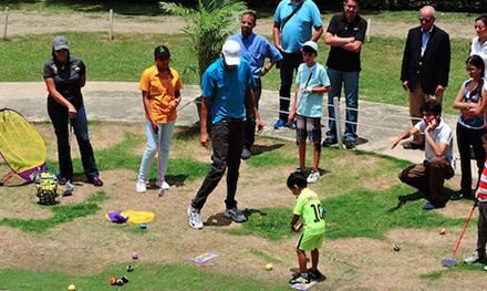 Vinieron y conocieron el golf en el DIRECTV Sport Park