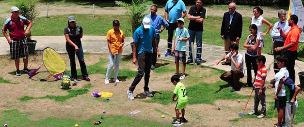 Vinieron y conocieron el golf en el DIRECTV Sport Park