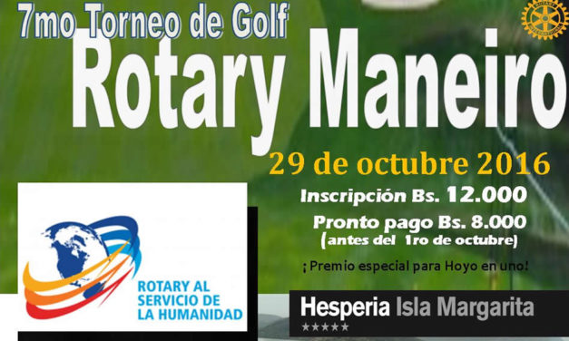 7º Torneo de Golf, a beneficio del Rotary Club Maneiro