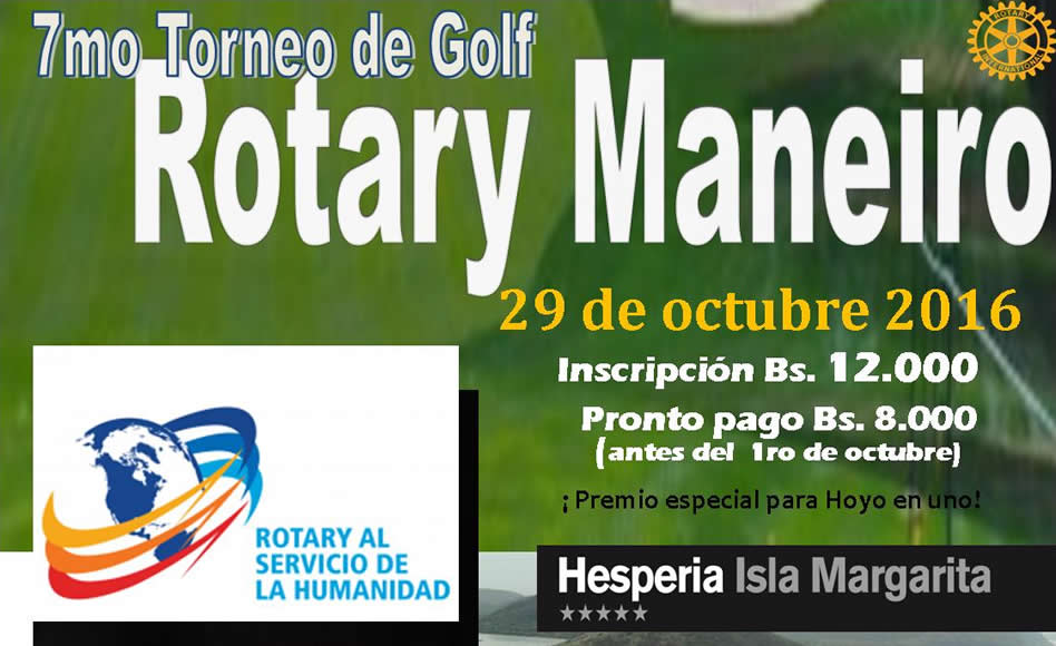 7º Torneo de Golf, a beneficio del Rotary Club Maneiro