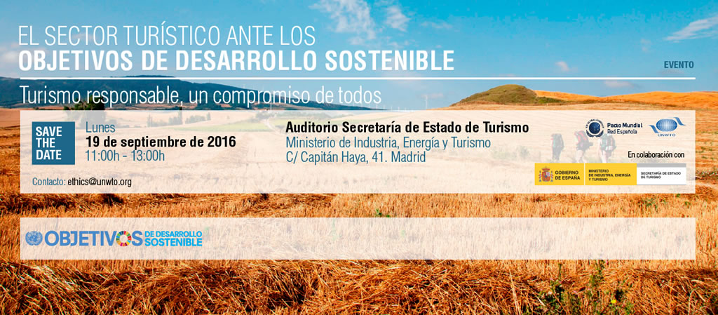 El sector turístico ante los Objetivos de Desarrollo Sostenible. Turismo responsable, un compromiso de todos