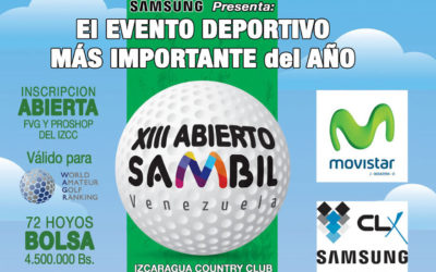 XIII Abierto Sambil horarios de salida pre-clasificación de las categorías 3ra, 4ta, y Damas