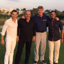 Camilo, Pato, Big Easy y Juan Sebastián Muñoz en Skins Game Karibana Cartagena (cortesía Fairway-Colombia)