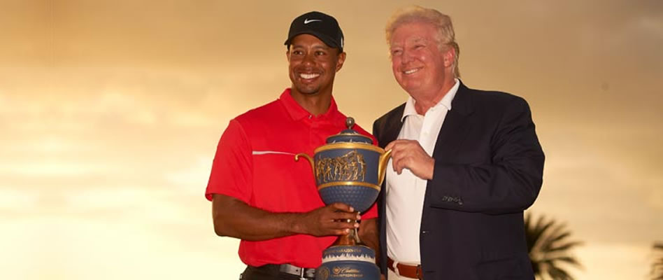 Donald Trump y Tiger Woods, un enfrentamiento con morbo