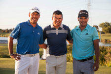 Miguel Ángel Carballo, Andrés Romero y Fabián Gómez, los jugadores del PGA TOUR que están presentes esta semana en el Andrés Romero Invitational / Foto: Gentileza Olivia Calatayud