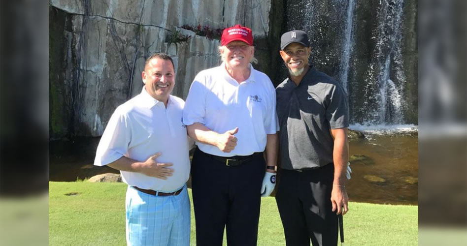 Tiger y Trump juegan en Florida