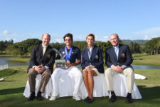 El chileno Toto Gana, campeón del LAAC 2017, junto a los directivos de la USGA. / Foto: Gentileza Enrique Berardi/LAAC.