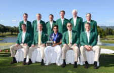 Tomás Gana, de Chile, campeón del LAAC 2017, junto a los miembros de Augusta National GC. / Foto: Gentileza Enrique Berardi/LAAC.