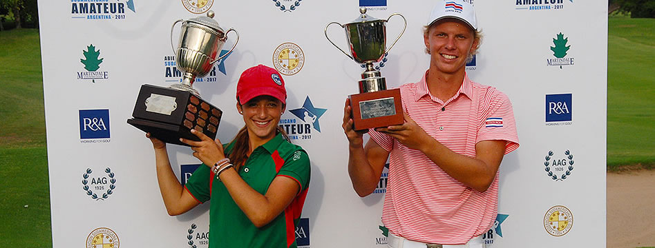 Paul Chaplet e Isabella Fierro, los campeones en el Abierto Sudamericano Amateur 2017