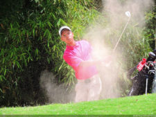 Daniele Cabriles arriba por uno sobre Denis Meneghini, en la primera ronda del Abierto Lagunita Country Club