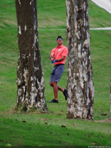 Daniele Cabriles arriba por uno sobre Denis Meneghini, en la primera ronda del Abierto Lagunita Country Club