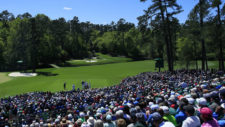 Charley Hoffman en el hoyo No. 12 (cortesía Augusta National Golf Club)