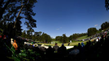 Vijay Singh, Emiliano Grillo y Toto Gana en el hoyo No. 7 (cortesía Augusta National Golf Club)