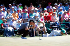 Emiliano Grillo en el green del hoyo 1 (cortesía Augusta National Golf Club)