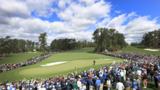 Phil Mickelson durante la primera ronda (cortesía Augusta National Golf Club)