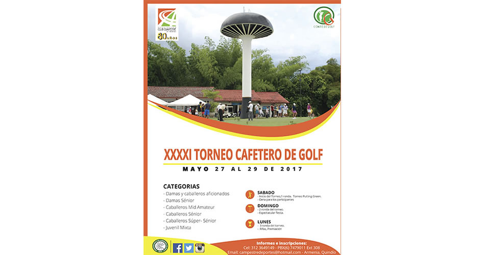 Así se juega este fin de semana el 41° Torneo Cafetero de Golf en Armenia