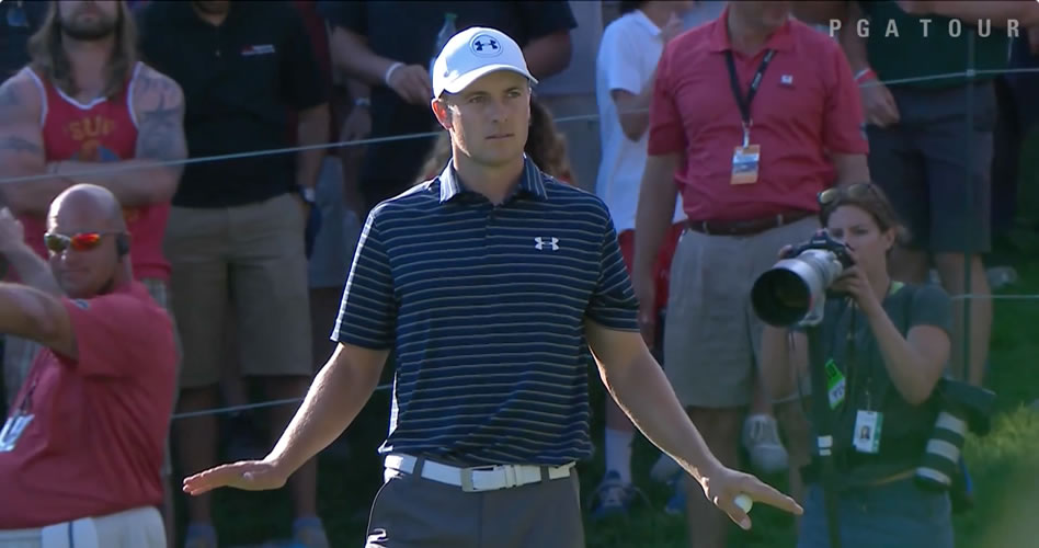 Video, Spieth se colocó a la altura de Tiger con un bunker shot que merecía una gran celebración