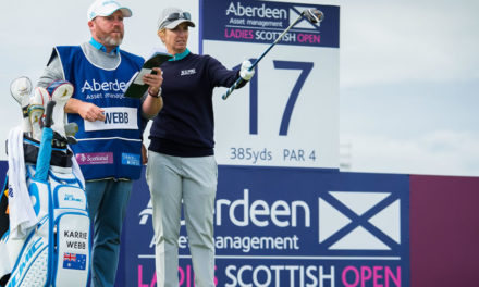 Jornada muy dura con frío, viento y Karrie Webb como líder en el Ladies Scottish Open