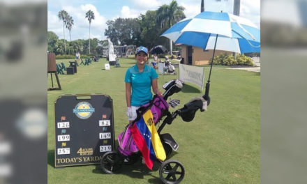 Lucía Ramírez esta semana en el Optimist International Junior Golf Championships