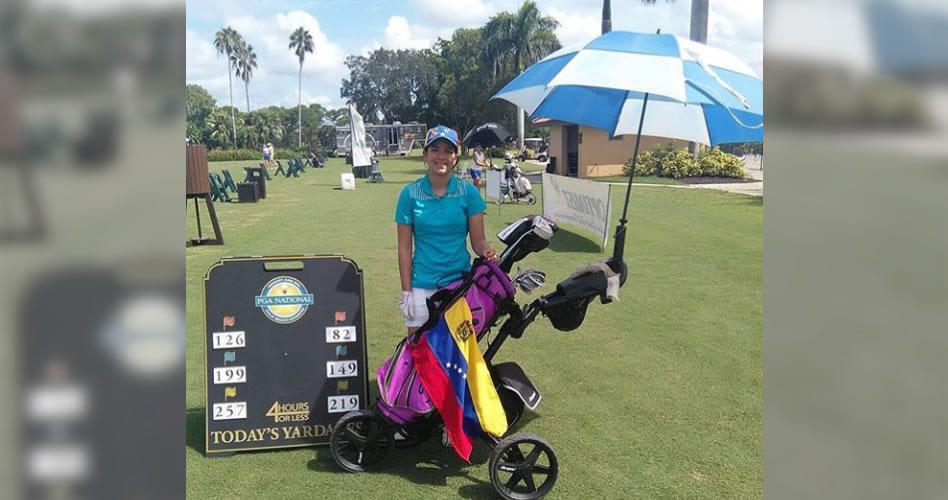 Lucía Ramírez esta semana en el Optimist International Junior Golf Championships