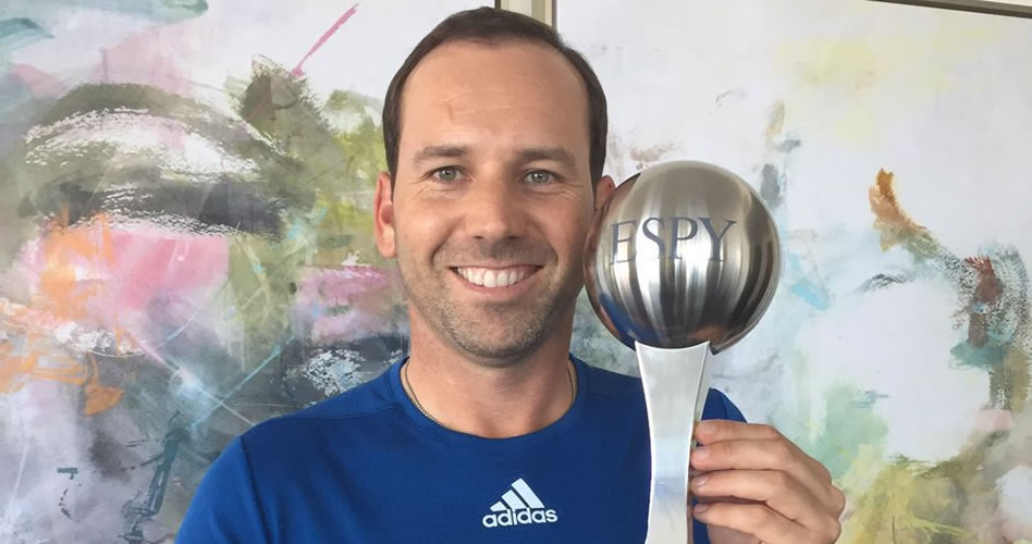 Sergio García recibe el prestigioso ESPY Award al Mejor Golfista del Año a dos días de su boda