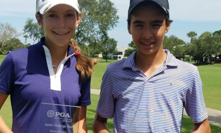 Virgilio Paz y Agatha Alesson participaron en torneo del PGA South Florida- Junior Challenge Tour