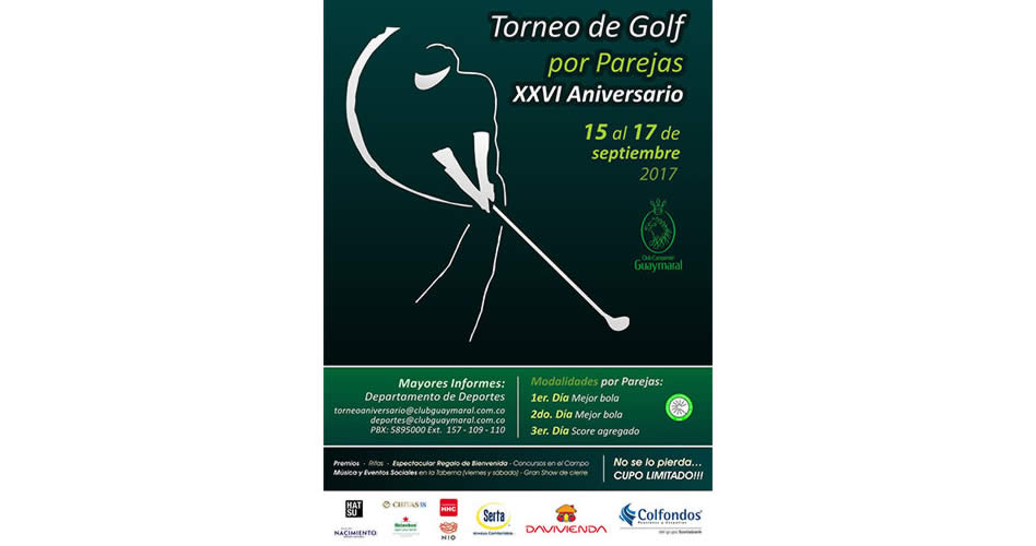 Cifra récord de inscritos esta semana para el Torneo Aniversario de Guaymaral