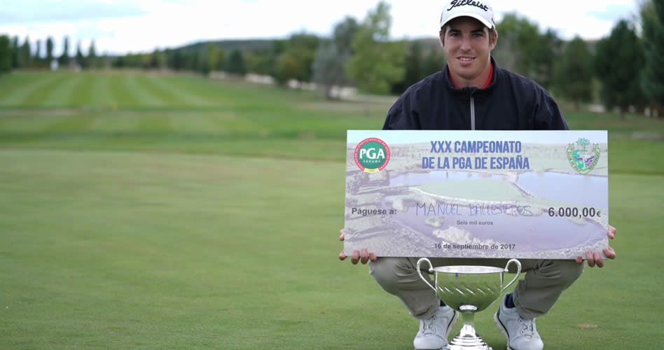 Manu Ballesteros gana en play-off su primer torneo profesional a nivel nacional