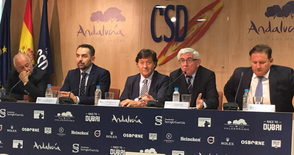 José Ramón Lete, Secretario de Estado para el deporte, apuesta al 100% por el Andalucía Valderrama Masters