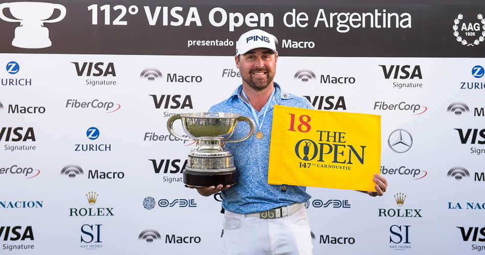 Brady Schnell ganó el 112° VISA Open de Argentina presentado por Macro y jugará The Open en Carnoustie