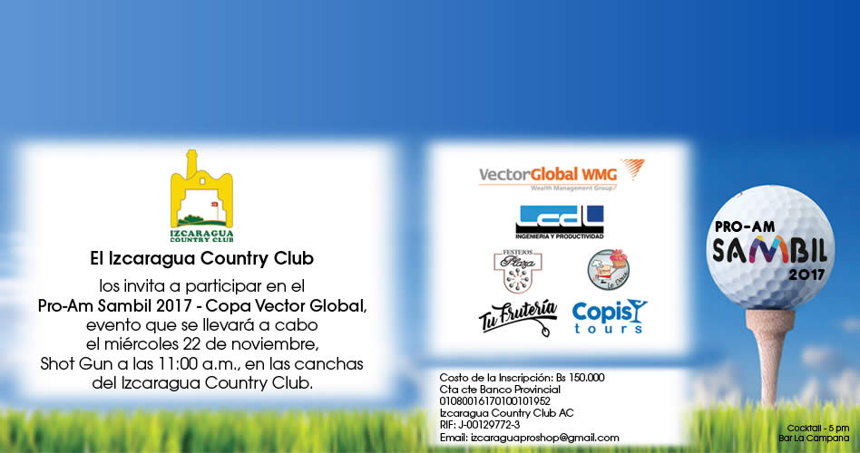 Izcaragua Country Club invita a participar en el ProAm Sambil 2017