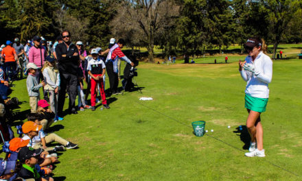 Gaby López motiva a los golfistas en la 4ta etapa de la Gira AGVM