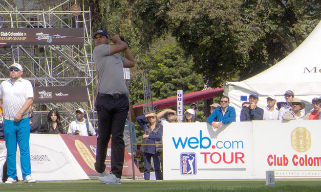 Sebastián Muñoz se mantiene cerca de la punta en el Club Colombia Championship