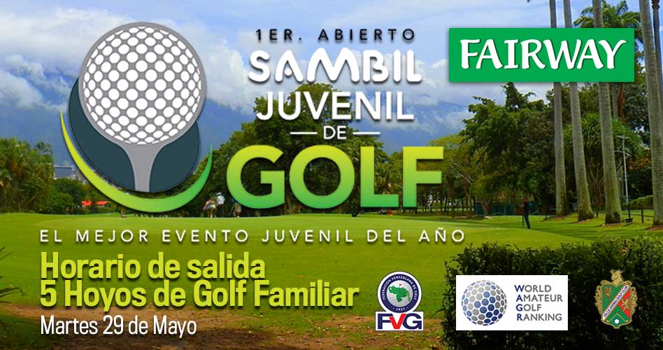 Horario de salida de los 5 Hoyos de Golf Familiar del Abierto Sambil Juvenil