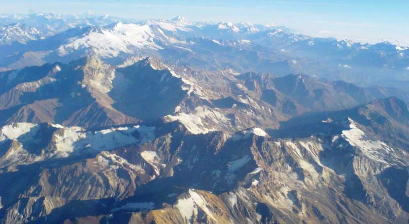 La nieve de la Cordillera de Los Andes, tan limpia como la del Ártico canadiense