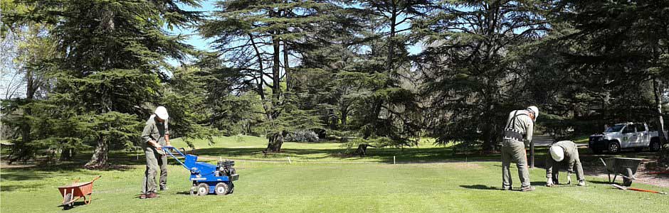 Renovando la cancha de golf