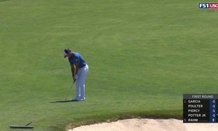 Video, Rafa sacó un birdie donde nadie más lo hizo. ¡Tirazo en el 2 para un chip que vale un liderato!