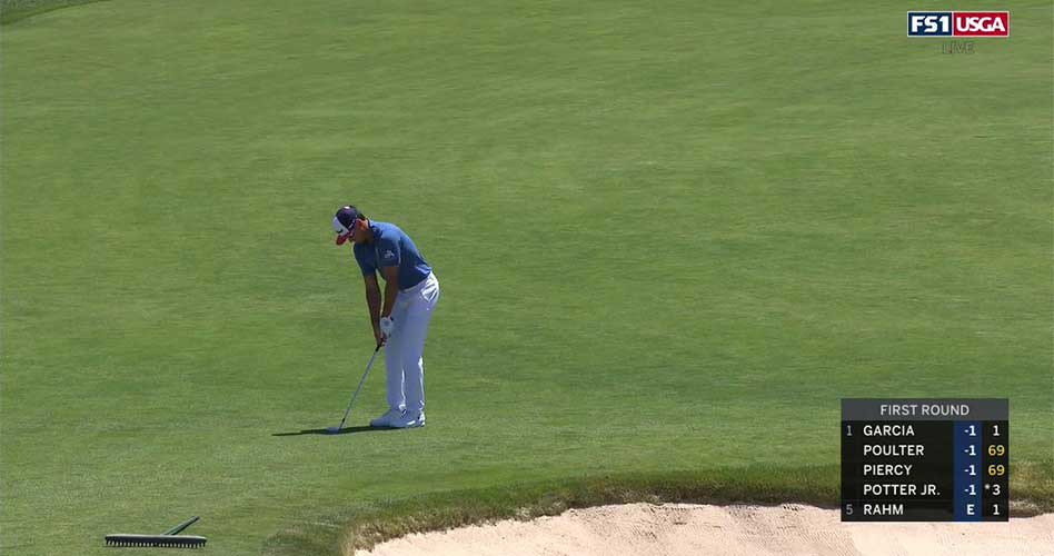 Video, Rafa sacó un birdie donde nadie más lo hizo. ¡Tirazo en el 2 para un chip que vale un liderato!