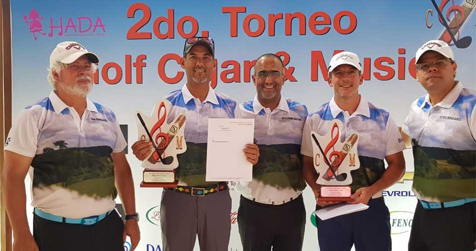 Bonelly y Dumé, campeones torneo Golf, Cigar and Music 2018