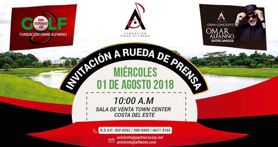 Invitación a rueda de prensa: 2o Torneo de Golf Fundación Omar Alfanno