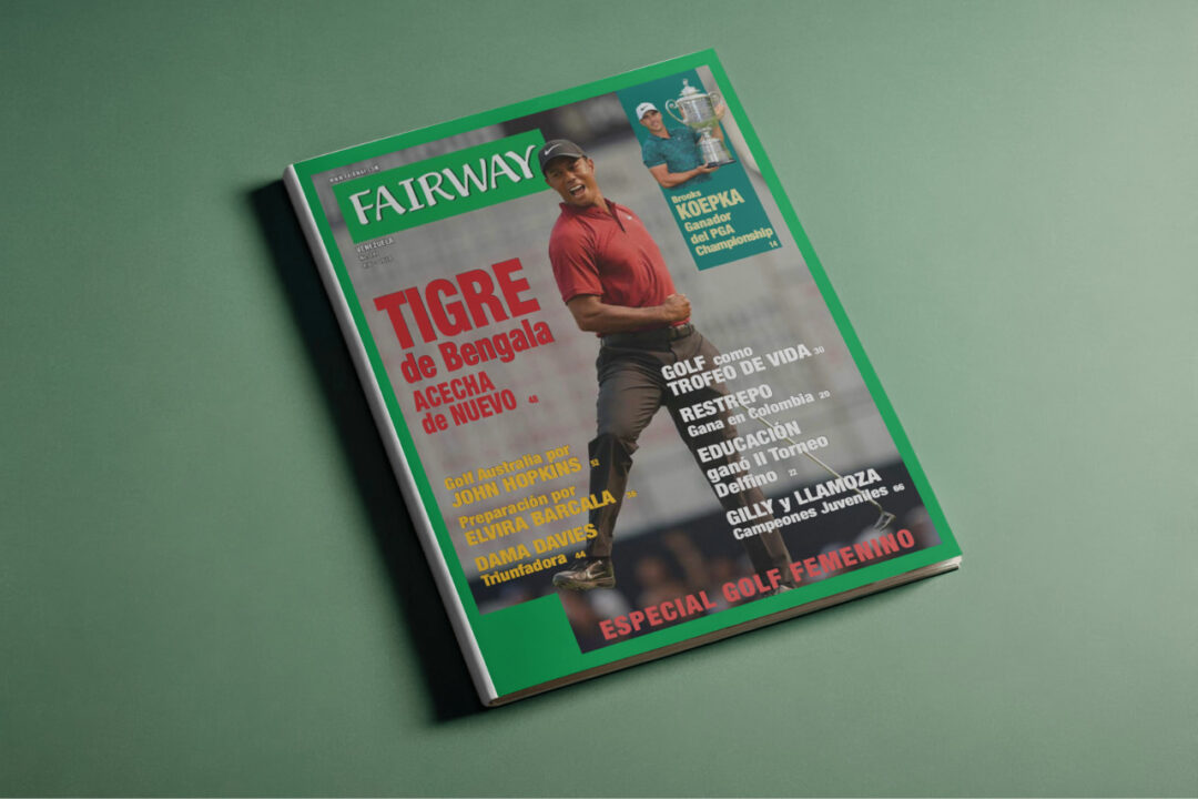 Portada de la Revista Fairway Venezuela número 142, edición especial sobre la Ryder Cup en Francia y la victoria número 80 de Tiger Woods.