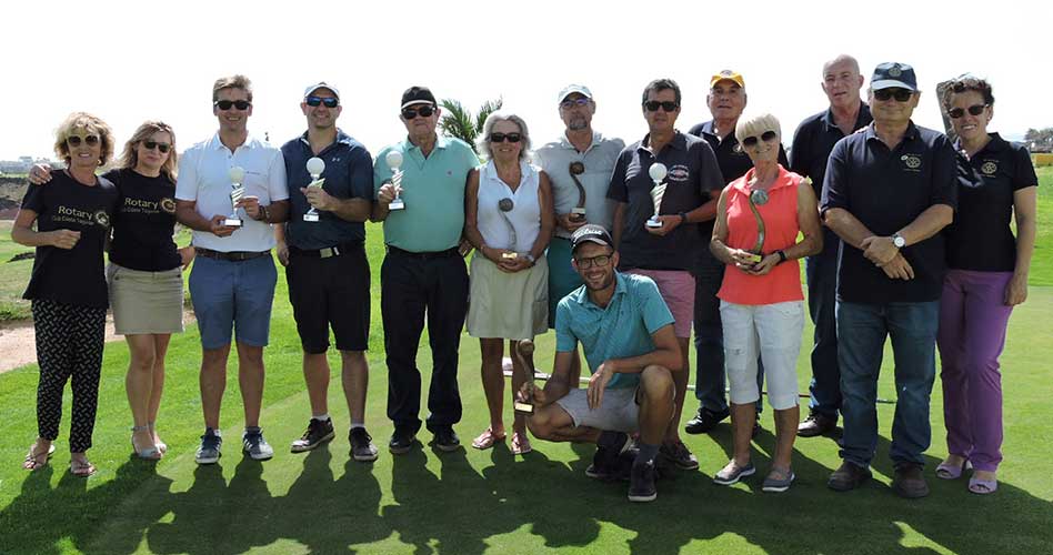 El golf de Lanzarote recauda fondos en el II Torneo Benéfico Rotary