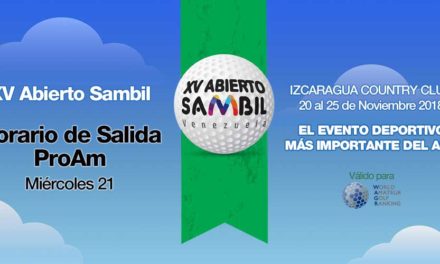 XV Abierto Sambil, Horario de Salida ProAm