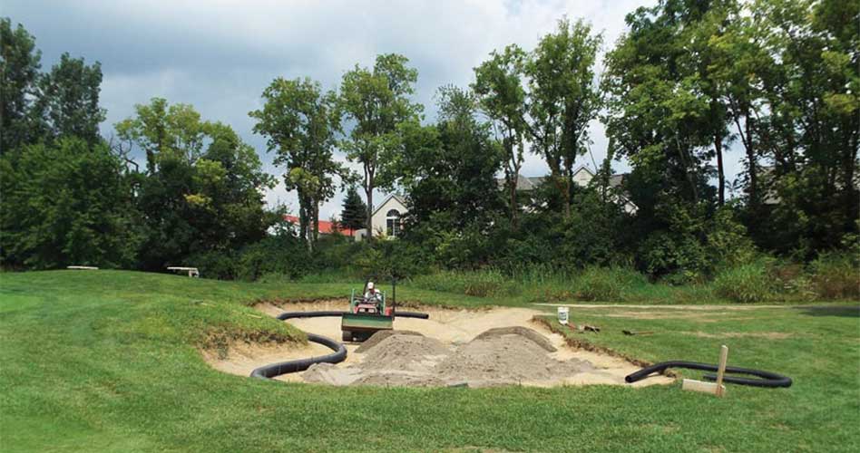 El arte de la eliminación de bunker de campos de golf