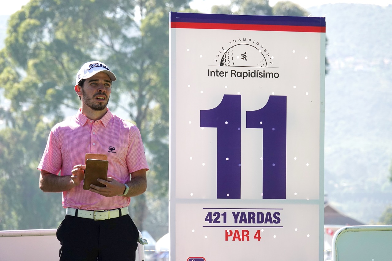 Esteban Jaramillo durante la escuela clasificatoria a la Gira Mexicana de Golf en Cajicá Colombia